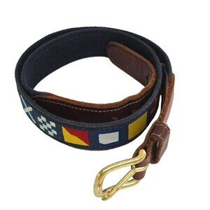 Preston Vintage Leather Nautical Belt Size 30